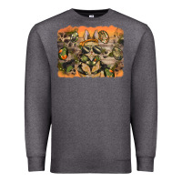 Charcoal Heather camouflage bunny background Premium Sweatshirt - BarkalooDesign
