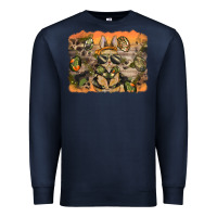 Navy camouflage bunny background Premium Sweatshirt - BarkalooDesign