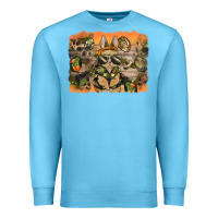 Ocean Blue camouflage bunny background Premium Sweatshirt - BarkalooDesign