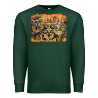 Sports Green camouflage bunny background Premium Sweatshirt - BarkalooDesign