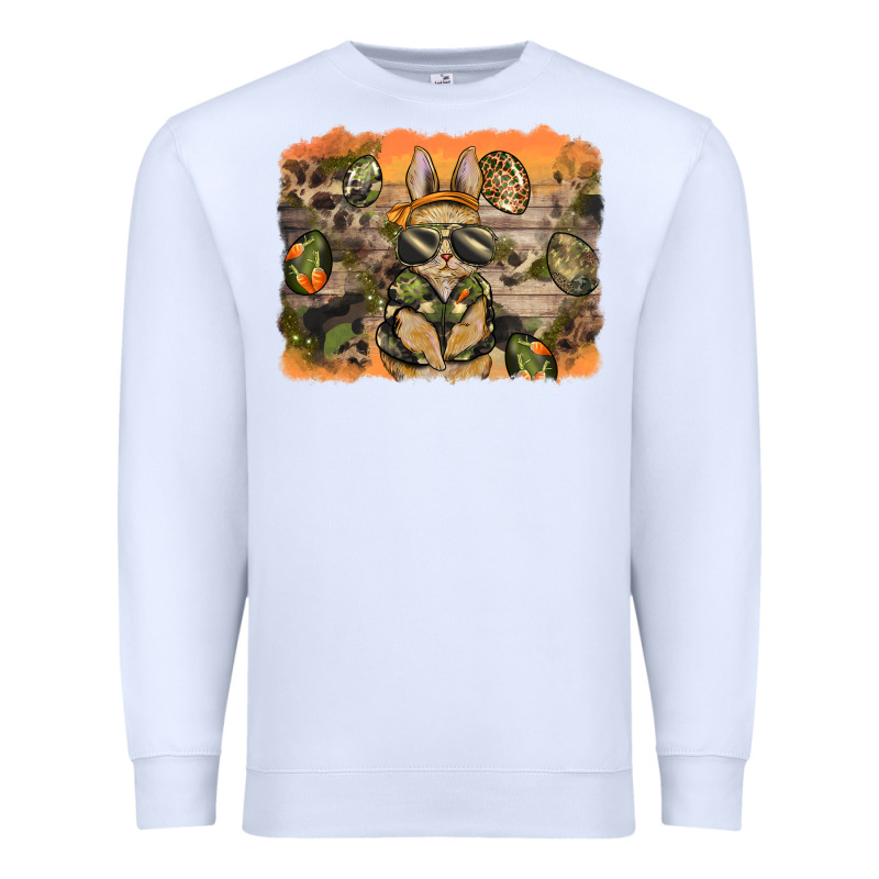 Camouflage Bunny Background Premium Sweatshirt by BarkalooDesign | Teevron
