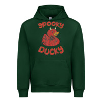 Forest Green spooky devil rubber duck halloween Urban Hoodie - longCreatives