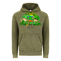 Vintage Olive St. Patrick's Day gnomes Vintage Hoodie - HowdyJamesFarm