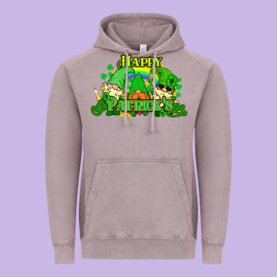 St. Patrick's Day Gnomes Vintage Hoodie Designed By Howdyjamesfarm