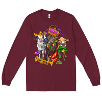 Burgundy little cows and mardi gras party olivia Long Sleeve Tee - OliviaCreatesArt