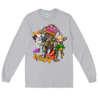 Moon Dust little cows and mardi gras party olivia Long Sleeve Tee - OliviaCreatesArt