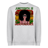 Heather Grey juneteenth is independence Heavyweight Sweatshirt - SublimationCraftShop
