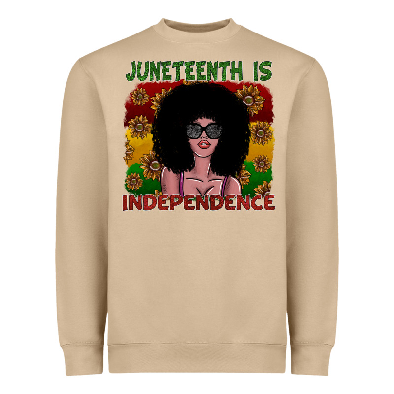 Juneteenth Is Independence Heavyweight Sweatshirt by SublimationCraftShop | Teevron