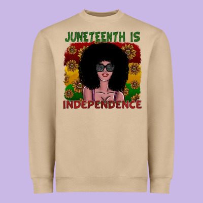 Juneteenth Is Independence Heavyweight Sweatshirt Designed By Sublimationcraftshop