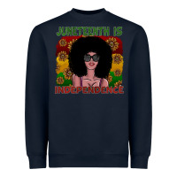 Navy juneteenth is independence Heavyweight Sweatshirt - SublimationCraftShop