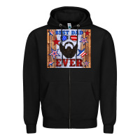 Black best dad ever american flag Zipper Hoodie - Artiststas