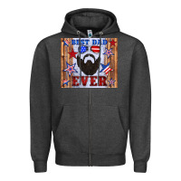 Charcoal Heather best dad ever american flag Zipper Hoodie - Artiststas