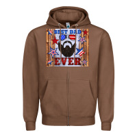Chestnut best dad ever american flag Zipper Hoodie - Artiststas