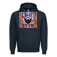 Navy best dad ever american flag Zipper Hoodie - Artiststas