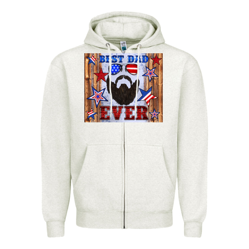 Best Dad Ever American Flag Zipper Hoodie by Artiststas | Teevron