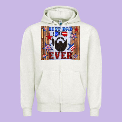 Best Dad Ever American Flag Zipper Hoodie Designed By Artiststas