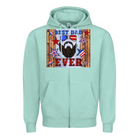 Seafoam best dad ever american flag Zipper Hoodie - Artiststas