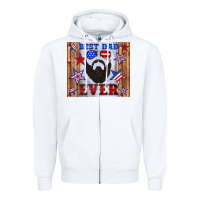 White best dad ever american flag Zipper Hoodie - Artiststas