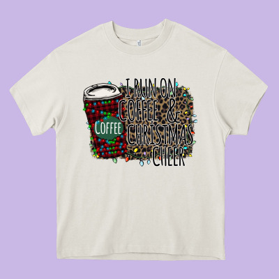 I Run On Coffee And Christmas Cheer Heavy Core Tee Designed By Bettercallsaul