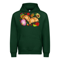 Forest Green empanadas roses onion lime and avocado Urban Hoodie - AdoDesignShop
