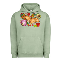 Pigment Oil Green empanadas roses onion lime and avocado Urban Hoodie - AdoDesignShop
