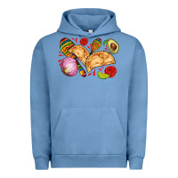 Pigment Pebble Blue empanadas roses onion lime and avocado Urban Hoodie - AdoDesignShop