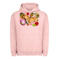 Pigment Salmon empanadas roses onion lime and avocado Urban Hoodie - AdoDesignShop