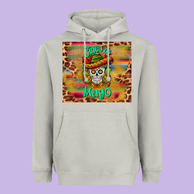 Cinco De Mayo Sombrero Skull Heavyweight Hoodie Designed By Barkaloodesign