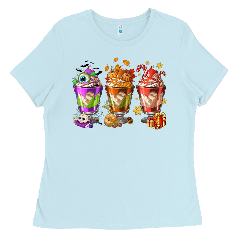 Hallothanksmas Coffee Cups Ladies Tee by NancyCooperArtShop | Teevron