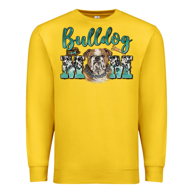 Bulldog Mom Premium Sweatshirt by BarkalooDesign | Teevron