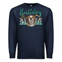 Navy bulldog mom Premium Sweatshirt - BarkalooDesign