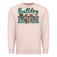 Pale Pink bulldog mom Premium Sweatshirt - BarkalooDesign