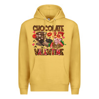 Antique Gold Chcolate is my Valentine Premium Hoodie - CowhideDigitalArt