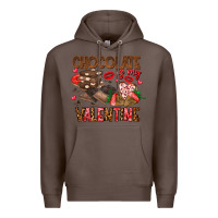 Coffee Chcolate is my Valentine Premium Hoodie - CowhideDigitalArt