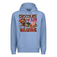 Colony Blue Chcolate is my Valentine Premium Hoodie - CowhideDigitalArt