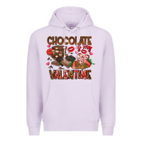 Lilac Chcolate is my Valentine Premium Hoodie - CowhideDigitalArt