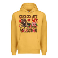 Mustard Chcolate is my Valentine Premium Hoodie - CowhideDigitalArt