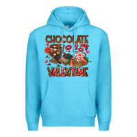 Ocean Blue Chcolate is my Valentine Premium Hoodie - CowhideDigitalArt