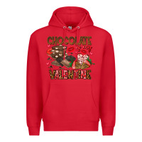 Red Chcolate is my Valentine Premium Hoodie - CowhideDigitalArt