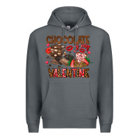 Rock Chcolate is my Valentine Premium Hoodie - CowhideDigitalArt