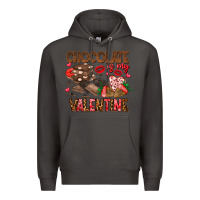 Smoke Chcolate is my Valentine Premium Hoodie - CowhideDigitalArt