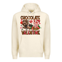 Tofu Chcolate is my Valentine Premium Hoodie - CowhideDigitalArt