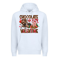 White Chcolate is my Valentine Premium Hoodie - CowhideDigitalArt