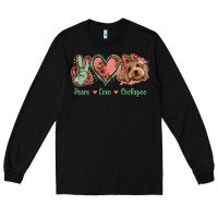 Black Peace Love Cockapoo Long Sleeve Tee - Jasminsmagicworld