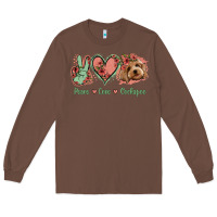 Chestnut Peace Love Cockapoo Long Sleeve Tee - Jasminsmagicworld