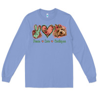 Colony Blue Peace Love Cockapoo Long Sleeve Tee - Jasminsmagicworld