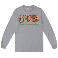Heather Grey Peace Love Cockapoo Long Sleeve Tee - Jasminsmagicworld