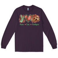 Plum Peace Love Cockapoo Long Sleeve Tee - Jasminsmagicworld