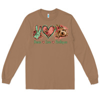 Toasted Coconut Peace Love Cockapoo Long Sleeve Tee - Jasminsmagicworld