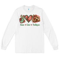 White Peace Love Cockapoo Long Sleeve Tee - Jasminsmagicworld